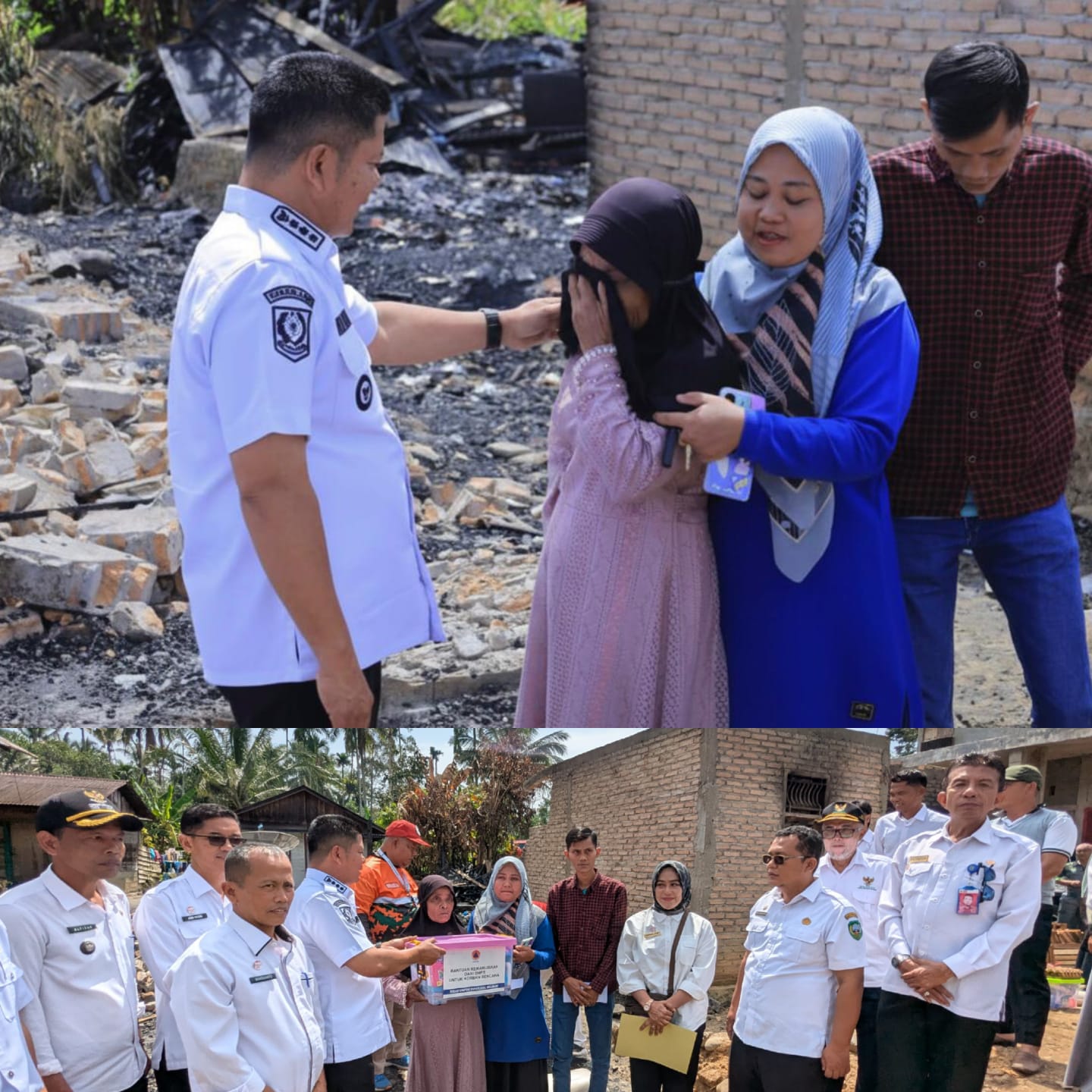 Serahkan Bantuan, Bupati Pasaman Kunjungi Korban Kebakaran Di Nagari Simpang Tonang Selatan